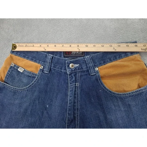 Vintage MU KA Baggy Hip Hop 90 Y2K Blue Jeans Mens 34X31 - Picture 11 of 16